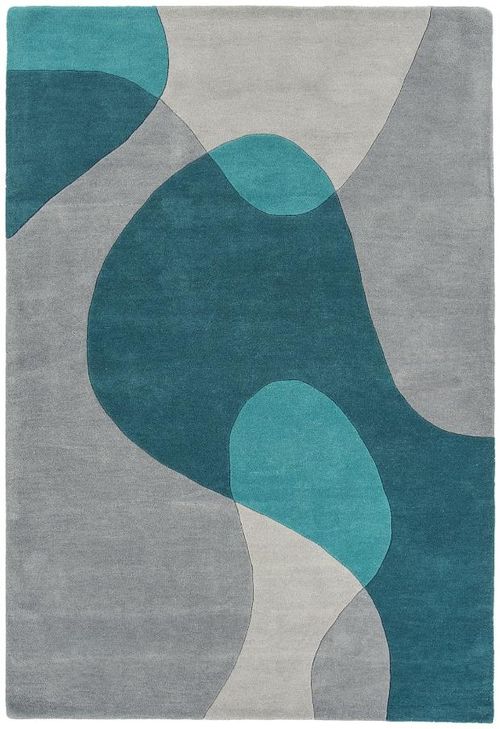 Contemporary Design Matrix Rug - Arc 57 - Teal - Sizes Available