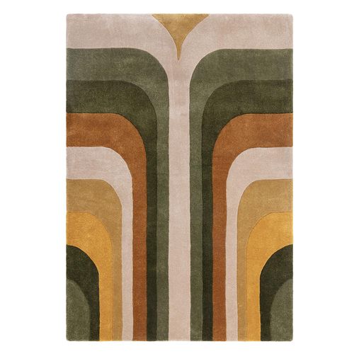 Contemporary Design Romy Rug - Retro - Green - Sizes Available