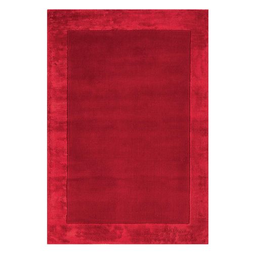 Contemporary Plain Ascot Rug - Red - Sizes Available