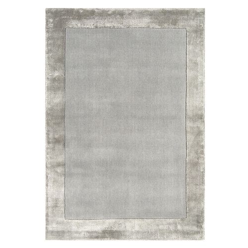 Contemporary Plain Ascot Rug - Silver - Sizes Available