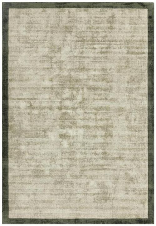 Contemporary Plain Blade Rug - Border 05 - Sage Olive - Sizes Available