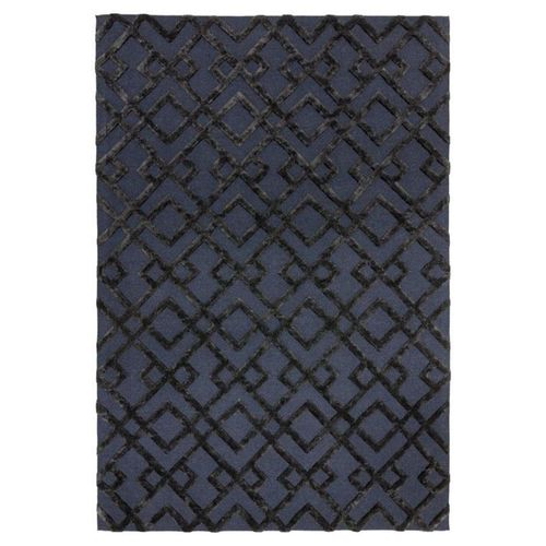 Natural Weaves Rug - Dixon Trellis - Black - Sizes Available