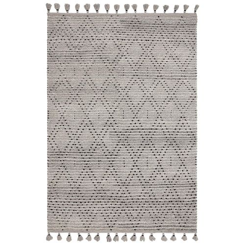 Natural Weaves Rug - Nepal - Grey and Black - Diamond - Sizes Available