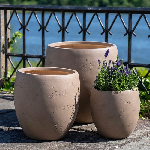 Beckley Fiberclay Pot - Brown - Set of 3