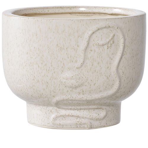 Ceramic Flower Pot - Beige