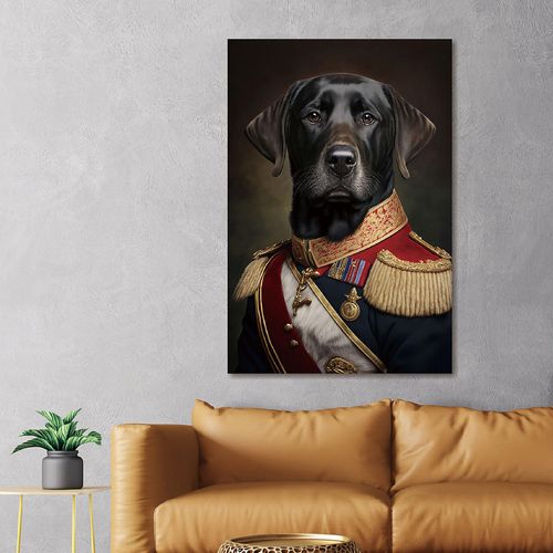 Black Dog Tempered Glass Wall Art
