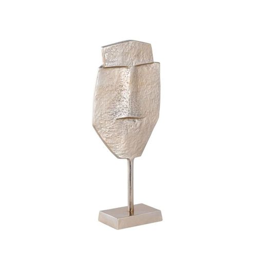 Face Sculpture - Champagne Metal
