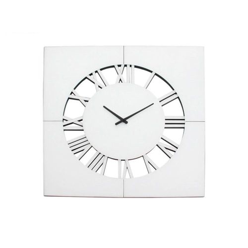 Wall Clock - Square - Chrome Mirrored