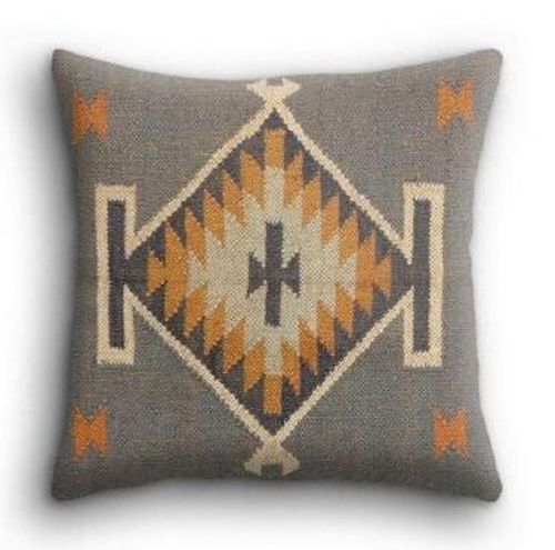 Dewas Flatweave Grey Cushion