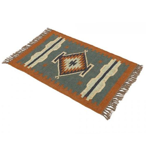 Dewas Kilim Grey Floor Rug - Small