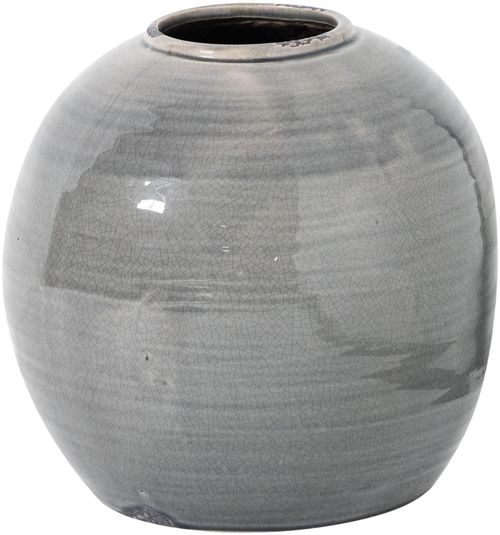 Ealing Grey Ceramic Glazed Tiber Vase