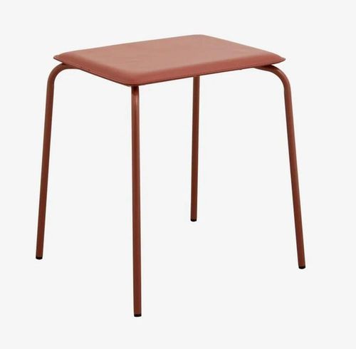 Esa Rust Red Metal Stool