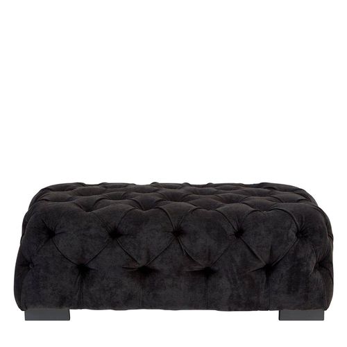 Fenton Footstool - Black - Fabric