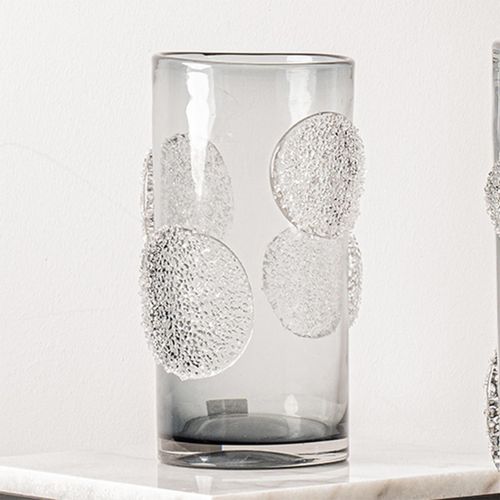 Vase - Handmade - Smoke Grey Forest Glass - Large