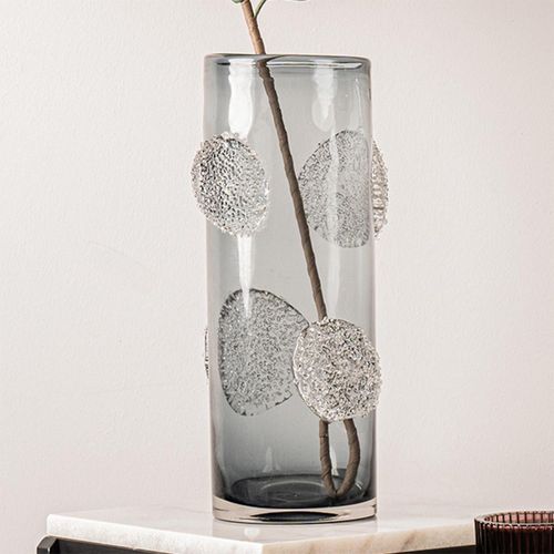 Vase - Handmade - Smoke Grey Forest Glass - Small
