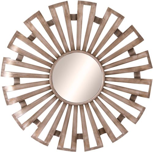 Kalgoorlie Antique Silver Sunburst Round Mirror