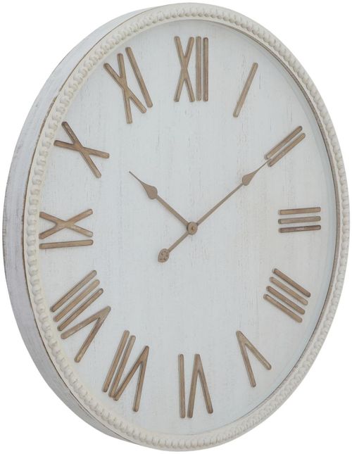Large Rustic White Clock - 80cm x 80cm