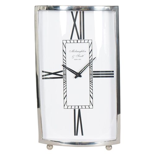 Johnson Mantel Clock - Nickel