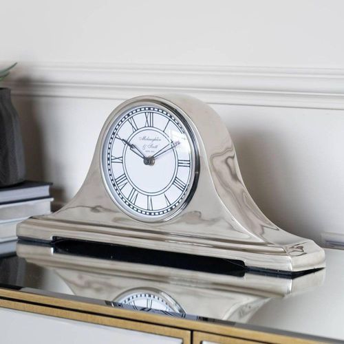 Retro Carriage Clock - Nickel