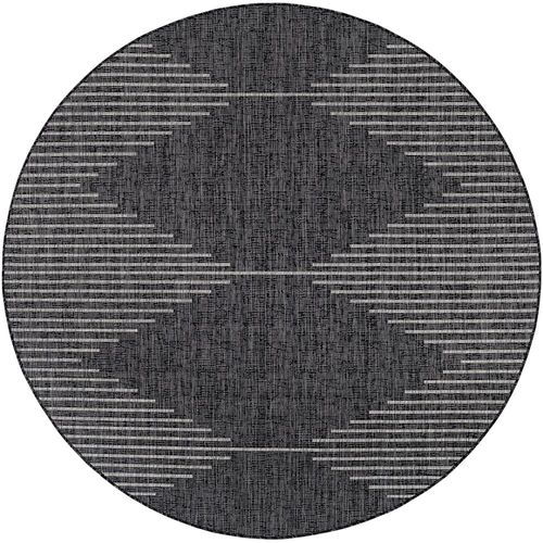 Eagean Round Rug - EAG2348 - Black - 160cm x 160cm