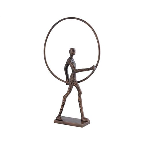 Sculpture - Man with Ring - Bronze Metal