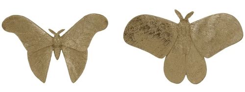 Butterfly Wall Art - Gold - Pair