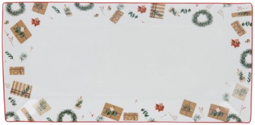 Christmas Spirit Platter - White - Bone China