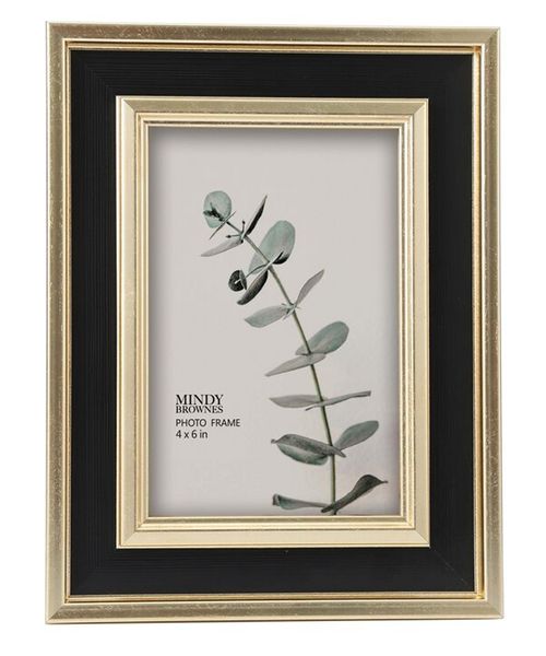 Dara Photo Frame - Black and Gold - 4 x 6 - Set of 4