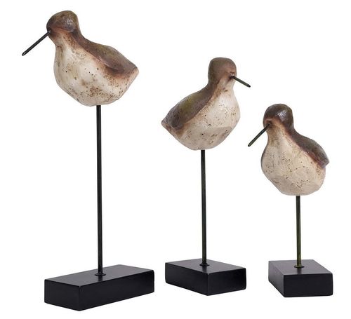 Small Bird Sculpture - Dark Brown and Black