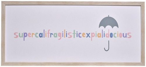 Super Cali Picture - Off White and Brown Light Wood