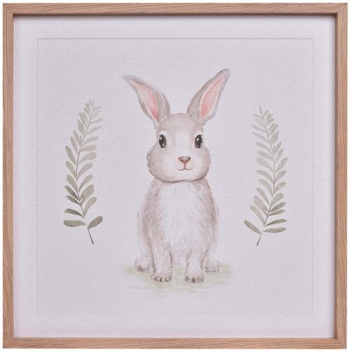 Some Bunny Loves You Photo Frame - Off White and Brown Oak Wood - Set of 2