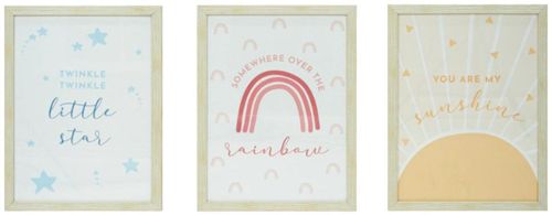 Rainbow Photo Frame - Off White and Brown - Set of 3