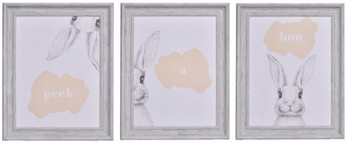 Peek a Boo Photo Frame - Off White and Grey - Set of 3