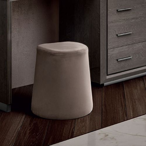 Elite Pouf - Round - Fabric - Silver Birch