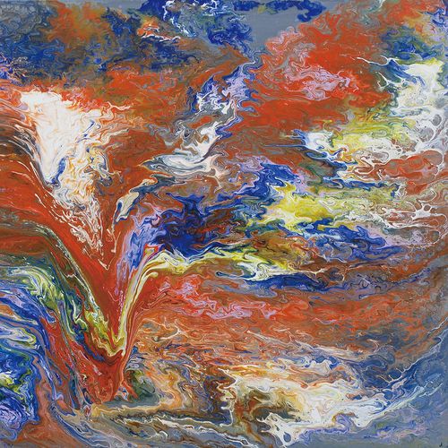 Multi-Coloured Wall Art - Square - Resin