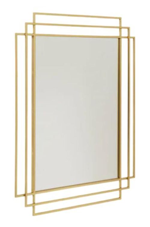 Brass Metal Frame Wall Mirror