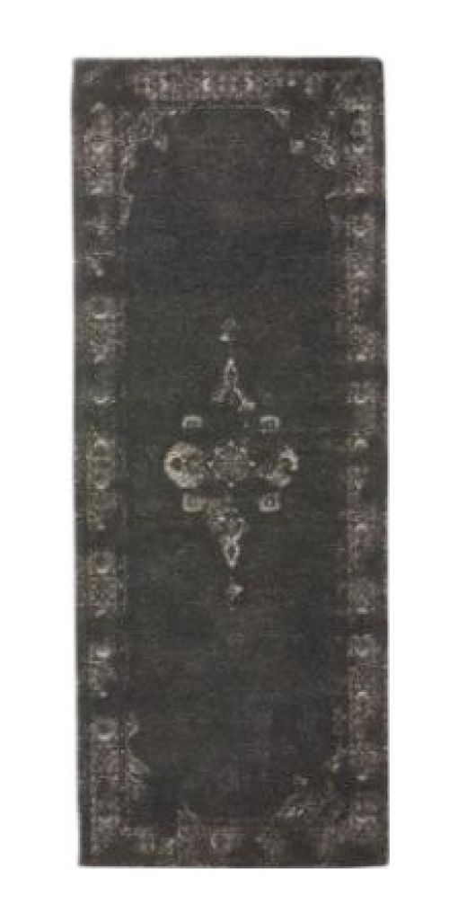 Grand Black Woven Rug - 200cm x 75cm