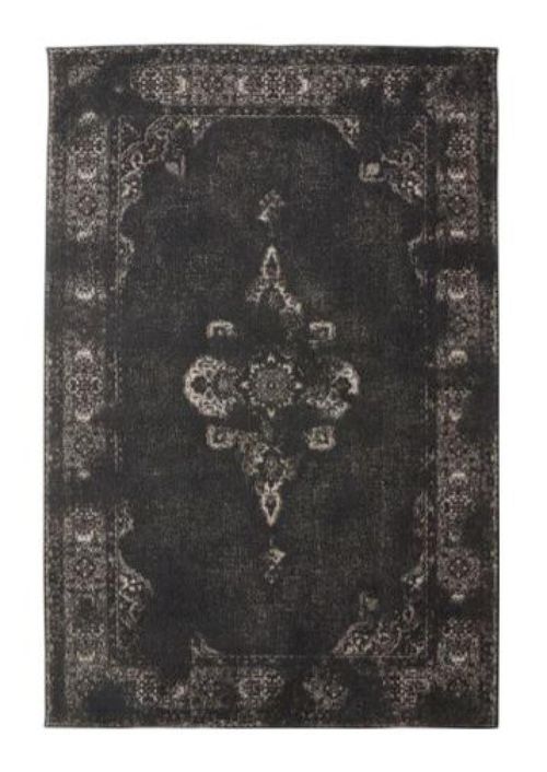 Grand Black Woven Rug - 240cm x 160cm