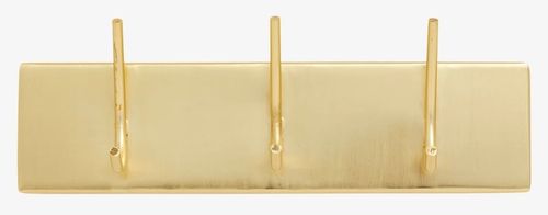 Haaoy Golden Metal 3 Hooks Coat Rack