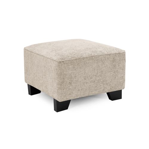 Nebraska Footstool - Beige Fabric
