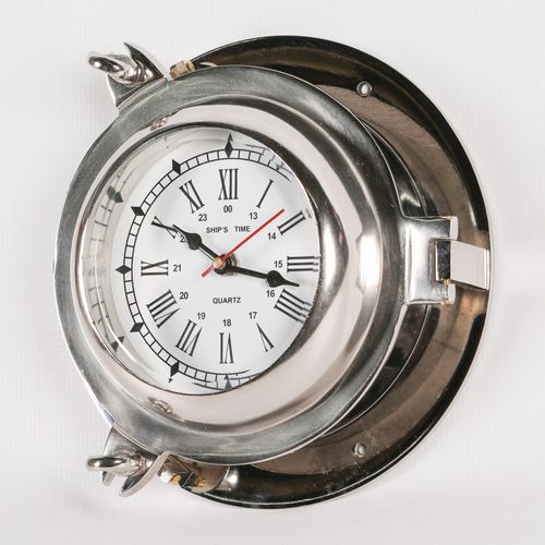 Nautical Cabin Ships Wall Clock - Polished - Round