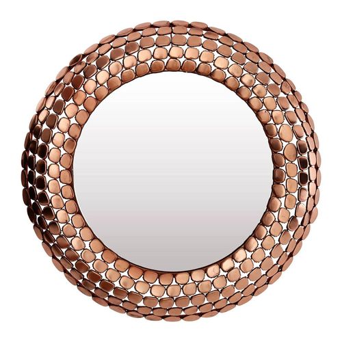 Templar Wall Mirror - Round - Copper Pebble