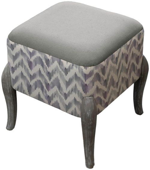 Savannah Ralf Footstool - Violet - Printed