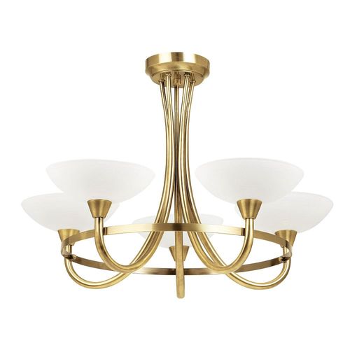 Clearance - Cagney Antique Brass 5 Ceiling Light - A194