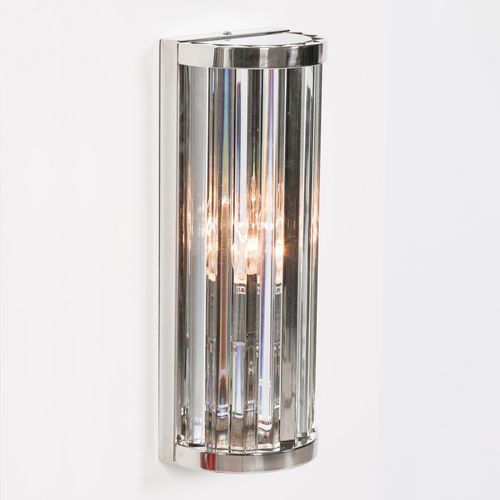 Deco Wall Light - Chrome and Glass - 39cm