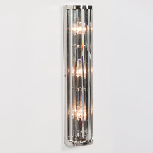Deco Wall Light - Chrome and Glass - 71cm