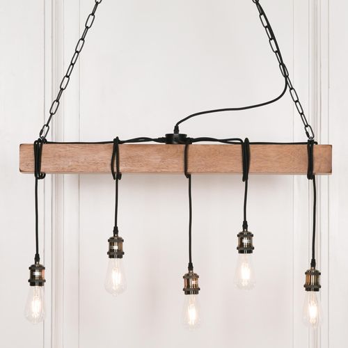 Ceiling Light - Industrial Style - Wooden