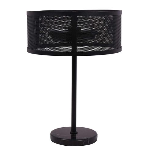 Storm Table Lamp - Mesh Black Metal