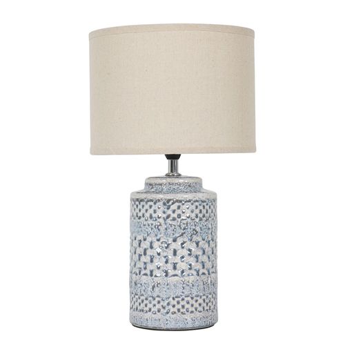 Stormy Table Lamp - Blue and Grey Ceramic