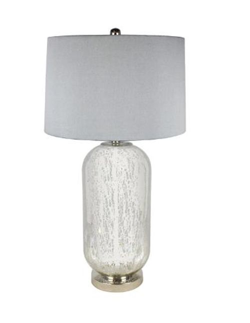 Table Lamp - Mercury Grey Shade - Silver Glass - Set of 2
